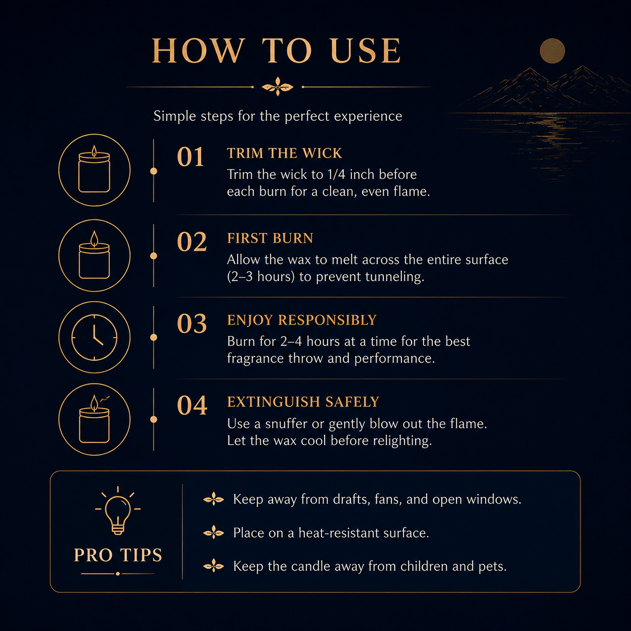 Moon Mist | Bergamot & Cedarwood Scented Candle | 200g | 40+ Hours Burn Time