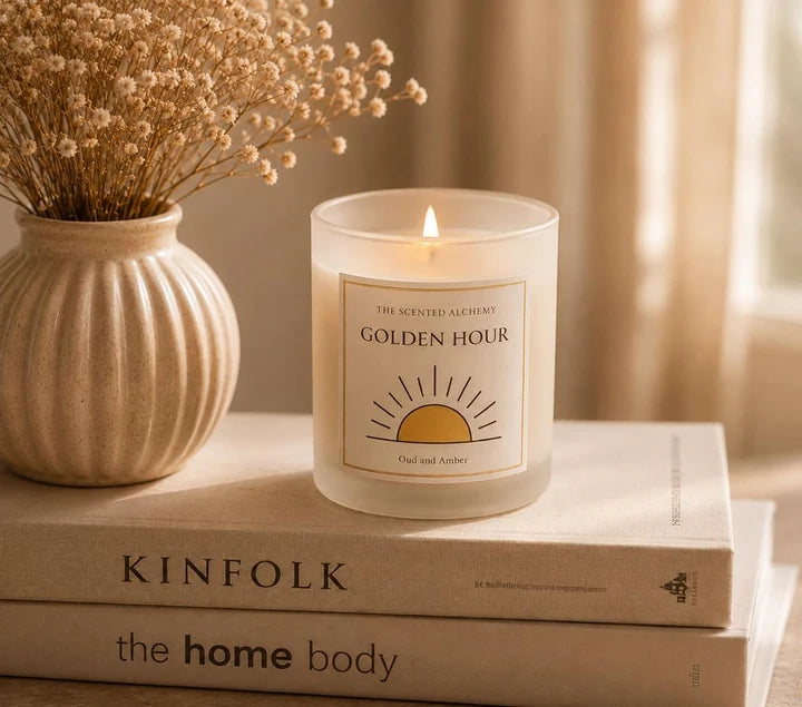Golden Hour | Oud & Amber | Scented Candle | 200g | 40+ Hours Burn Time
