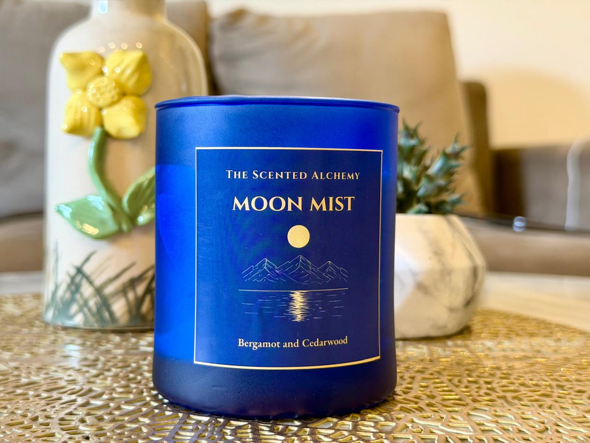Moon Mist | Bergamot & Cedarwood| Scented Candle | 200g | 40+ Hours Burn Time